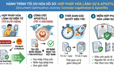 MỘT SỐ VẤN ĐỀ PHÁP LÝ CẦN BIẾT VỀ HỢP PHÁP HÓA LÃNH SỰ TÀI LIỆU NƯỚC NGOÀI SỬ DỤNG TẠI VIỆT NAM
